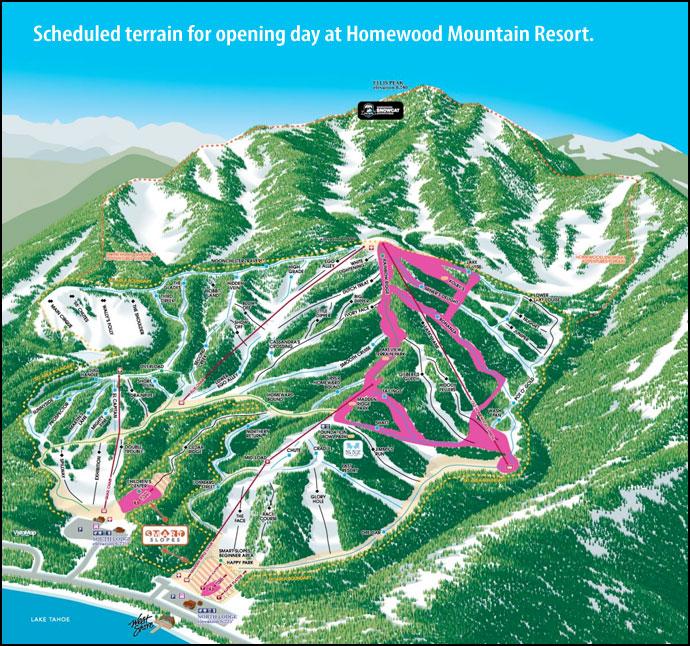 Homewood Mountain Resort - Opening Day Terrain