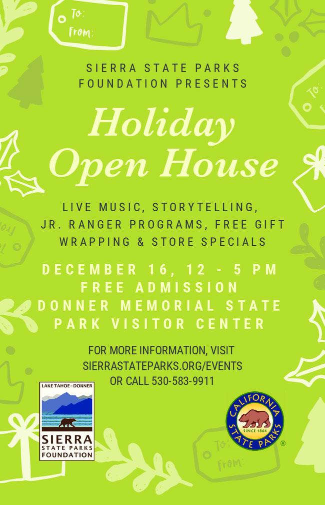 Sierra State Parks Holiday Open House - Dec. 16