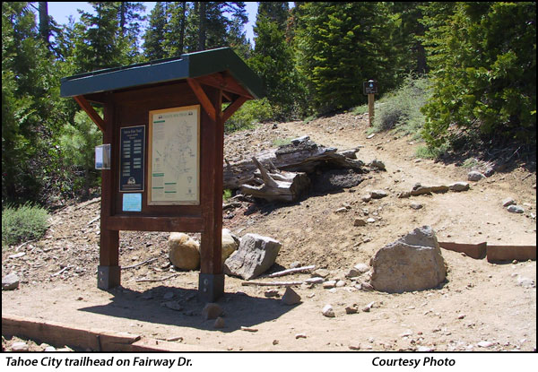 Tahoe City trailhead for Cinder Cone hike