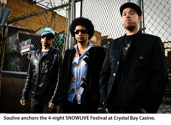 Soulive anchors the 4-night SNOWLIVE at Crystal Bay Casino