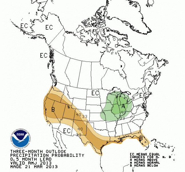 Three Month Climate Outlook Map