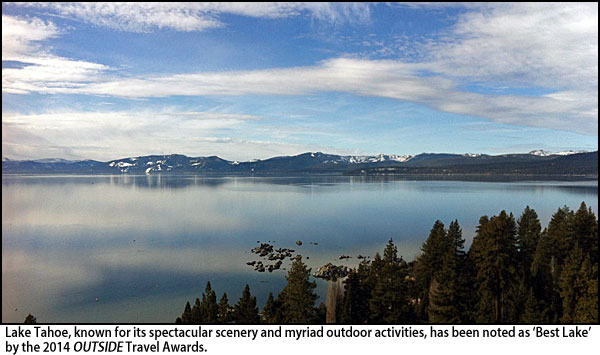 Lake Tahoe Honored as Best Lake by OUTSIDE Travel Awards