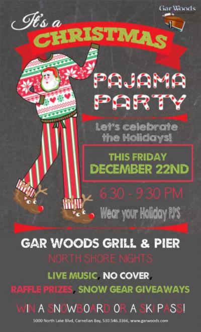 Gar Woods Christmas Pajama Party