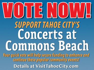 Vote for Tahoe City's Concerts at Commons Beach