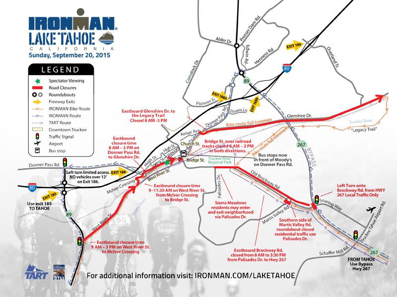 Ironman Lake Tahoe Traffic Impact Maps