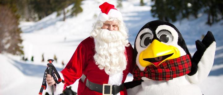Santa & Penguin Pete Visit Diamond Peak